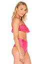 view 3 of 5 Cut Me Loose Bikini Top in Hot Pink