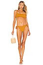 view 4 of 5 Constance Mid Tie Bikini Bottom in Mustard