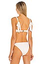 view 3 of 4 Constance Ruched Crop Bikini Top in White