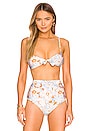 view 2 of 5 Lumi Tie Front Bandeau Bikini Top in Multi
