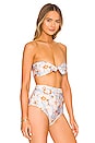 view 3 of 5 Lumi Tie Front Bandeau Bikini Top in Multi