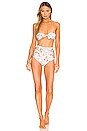 view 5 of 5 Lumi Tie Front Bandeau Bikini Top in Multi