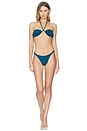 view 4 of 4 Luna Strappy Bikini Bottoms in Teal