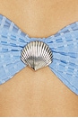 view 6 of 6 Zephyr Twist Bandeau Top in Sky Blue
