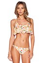 view 1 of 3 Peachy Bloom Frill Bikini Top in Multi
