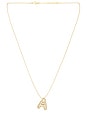 view 1 of 2 Sparkle Balloon Necklace in Gold Initial