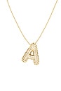view 2 of 2 Sparkle Balloon Necklace in Gold Initial