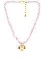view 1 of 2 Sweet Pea Necklace in Pink & Gold