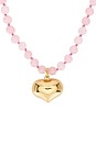 view 2 of 2 Sweet Pea Necklace in Pink & Gold