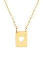view 2 of 3 Card Heart Necklace in Gold