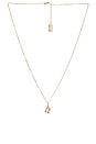 view 1 of 2 Petite Gothic Letter Charm With Marlowe Chain Necklace in Gold