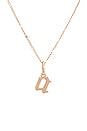 view 2 of 2 Petite Gothic Letter Charm With Marlowe Chain Necklace in Gold