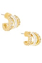 view 1 of 3 PENDIENTES SABRINA in Gold