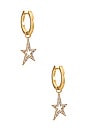 view 1 of 3 Mel Huggie & Star Charm Earring in Gold
