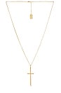 view 1 of 2 Cross Charm and Carina Chain Necklace in Gold