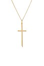 view 2 of 2 Cross Charm and Carina Chain Necklace in Gold