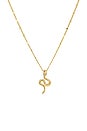 view 2 of 2 Snake Charm and Marlowe Chain Necklace in Gold