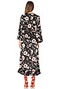 view 3 of 3 VESTIDO ENVOLVENTE LUNA in Black Floral