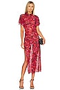 view 1 of 3 Roberta Dress in Crimson Geo