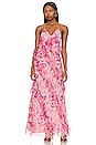 view 1 of 4 Damita Dress in Fire Florals Mix