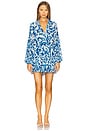 view 1 of 3 Elisabetta Dress in Blue Watercolor Mix