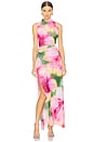 view 1 of 3 Athena Dress in Blurred Hibiscus