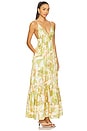 view 2 of 3 Cintra Dress in Chartreuse Abstract