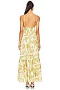 view 3 of 3 Cintra Dress in Chartreuse Abstract