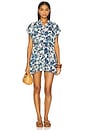 view 1 of 3 Evie Dress in Indigo Teal Blooms