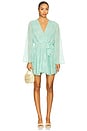 view 1 of 3 Kaia Dress in Seafoam Linear Wave