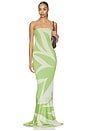 view 1 of 3 VESTIDO LALIT in Abstract Palm Leaf