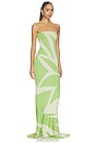 view 2 of 3 VESTIDO LALIT in Abstract Palm Leaf