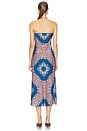 view 4 of 3 VESTIDO MIDI THARA in Sapphire Tapis Satin