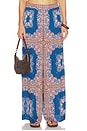 view 1 of 6 PANTALON SELENA in Sapphire Tapis Satin