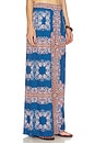 view 2 of 6 PANTALON SELENA in Sapphire Tapis Satin