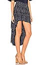 view 2 of 4 Andra Hi Low Skirt in Navy & White