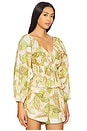 view 2 of 4 Halia Top in Chartreuse Abstract