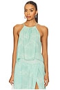 view 1 of 4 Thelma Top in Seafoam Linear Wave