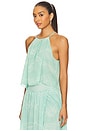 view 2 of 4 Thelma Top in Seafoam Linear Wave