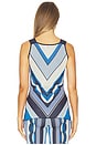 view 3 of 4 Diara Top in Blue Geo Stripe Knit