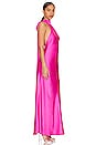view 3 of 4 Evianna Satin Gown in Hot Pink
