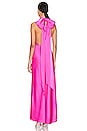 view 4 of 4 Evianna Satin Gown in Hot Pink