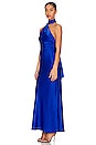 view 4 of 5 Alastair Satin Gown in Electric Blue