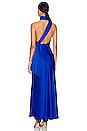 view 5 of 5 Alastair Satin Gown in Electric Blue