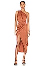 view 1 of 4 Brooks Satin Midi Dress in Copper