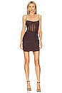 view 1 of 3 Ophelia Mesh Mini Dress in Mocha