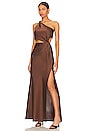 view 3 of 4 Kristin Gown in Umber Brown