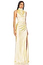 view 2 of 3 Costantina Gown in Soft Yellow