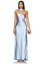 view 1 of 3 Lilia Sash Neck Maxi Dress in Cerulean Blue
