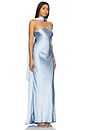 view 2 of 3 Lilia Sash Neck Maxi Dress in Cerulean Blue
